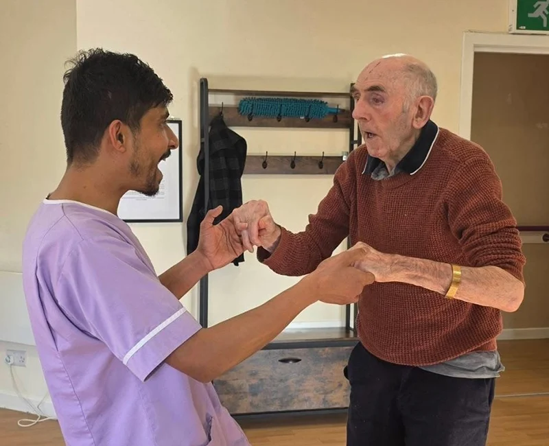 Exercise activities at Broxburn Care Home