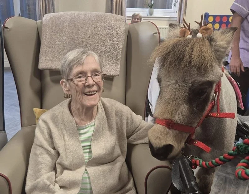 A special visitor at Broxburn Care Home